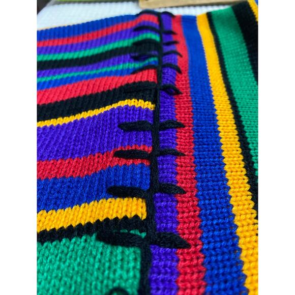 Vintage 90s Extra Touch International Sportswear Co Multi 2X Knitted Sweater NWT - Picture 7 of 9